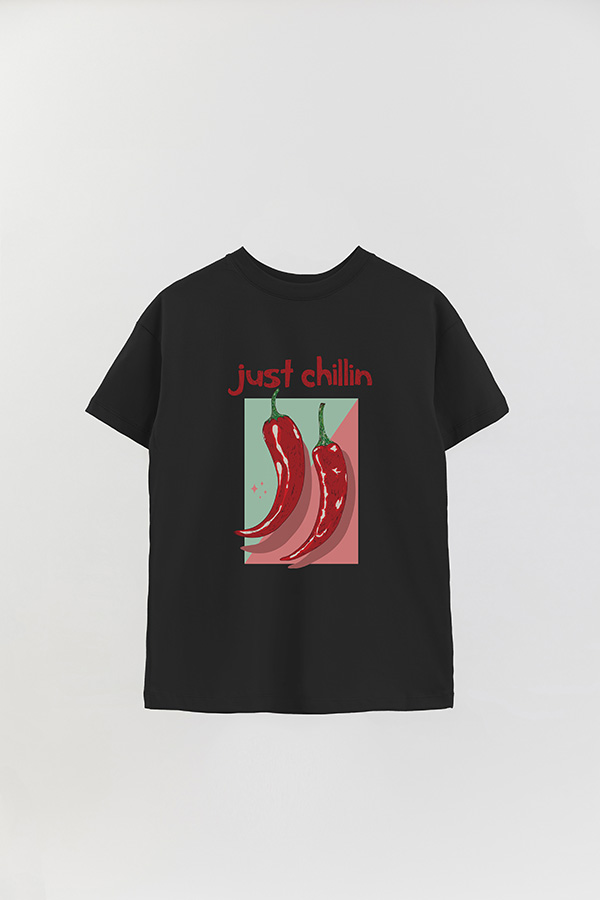 REMERA OVER ESTAMPADA JUST CHILLIN