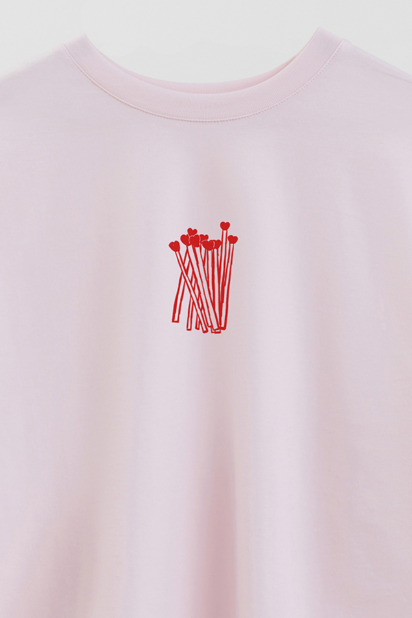 REMERA CROP ESTAMPADA VALENTINE MATCH