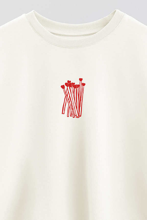 REMERA CROP ESTAMPADA VALENTINE MATCH