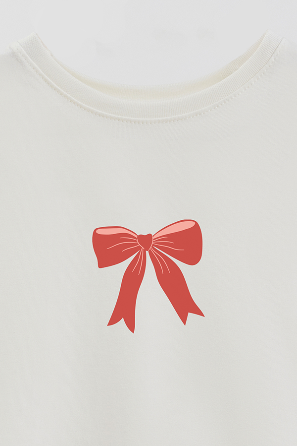 REMERA BASICA ESTAMPADA PASTEL CHRISTMAS RED