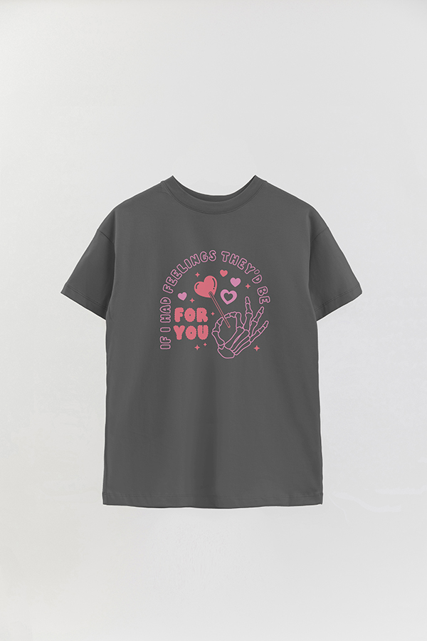REMERA OVER ESTAMPADA FUNNY VALENTINE FOR YOU