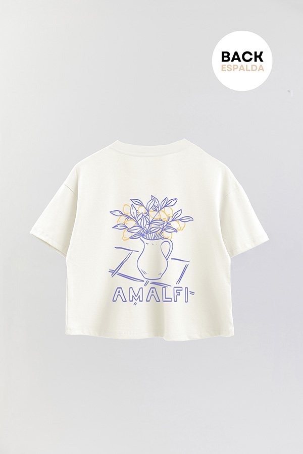 REMERA CROP FB ESTAMPADA BLUE AMALFI