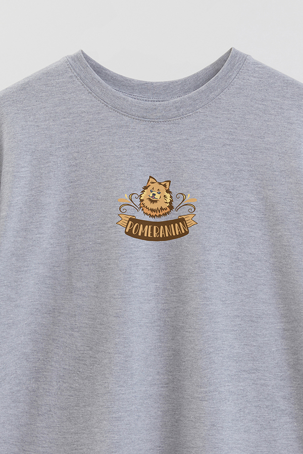 REMERA OVER ESTAMPADA DOG POMERANIAN PUPPY