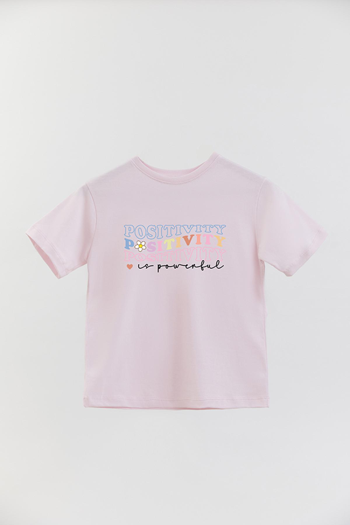 REMERA BASIC GIRL RT POSITIVITY IS POWERFUL