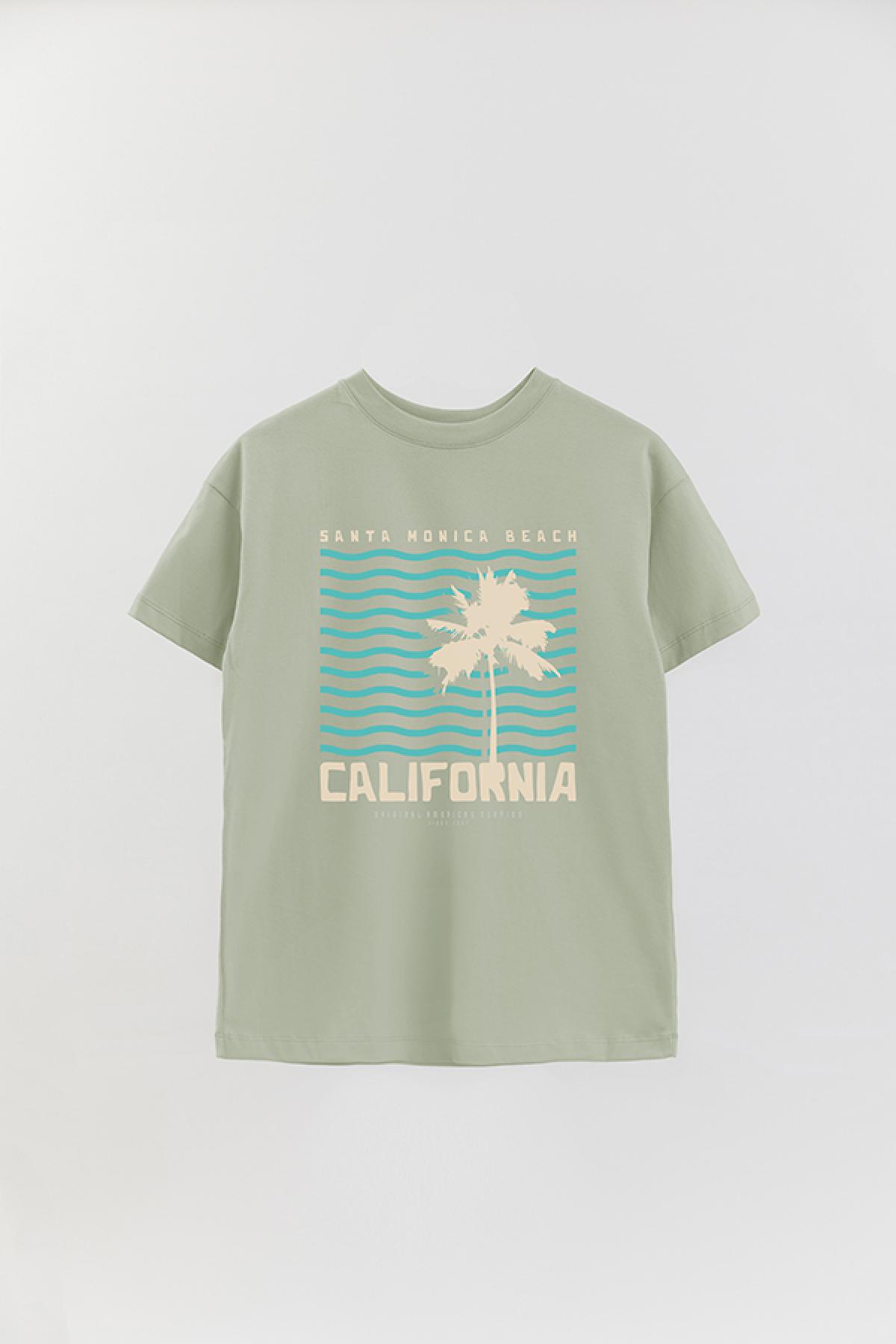 REMERA OVER ESTAMPADA SM SANTA MONICA