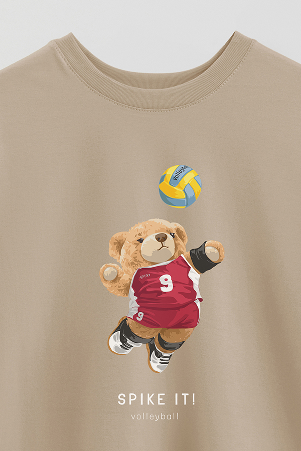 REMERA OVER ESTAMPADA UNISEX TEDDY SPIKE IT