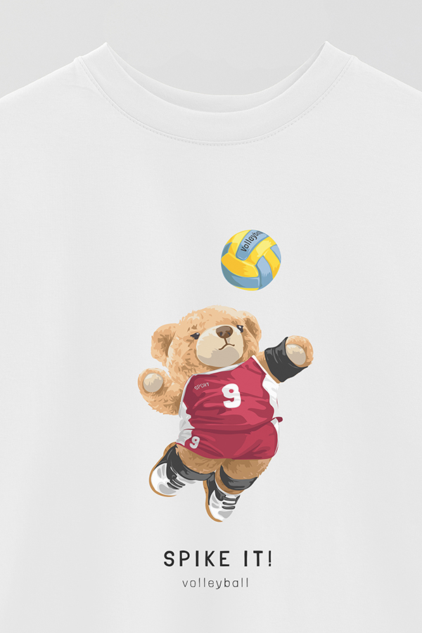 REMERA OVER ESTAMPADA UNISEX TEDDY SPIKE IT