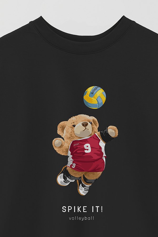 REMERA OVER ESTAMPADA UNISEX TEDDY SPIKE IT