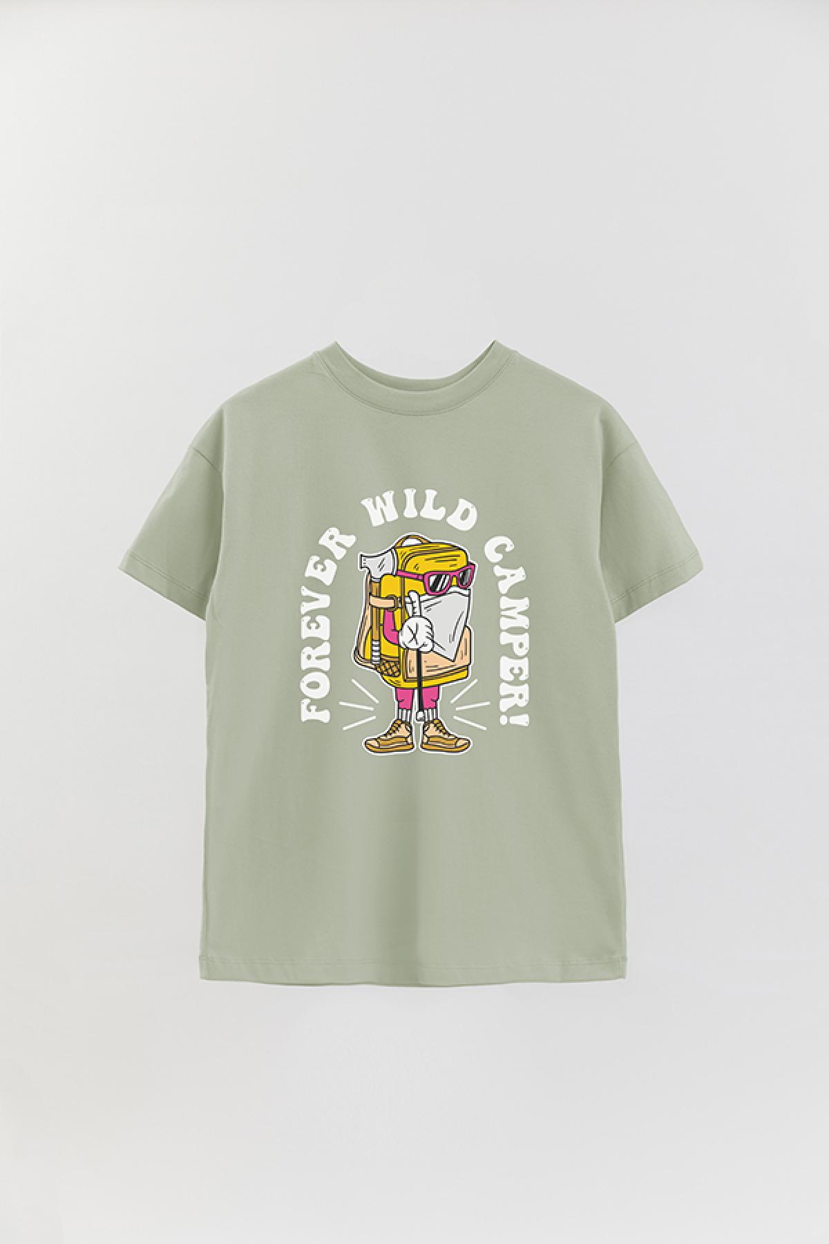 REMERA OVER ESTAMPADA ADVTOON FOREVER WILD