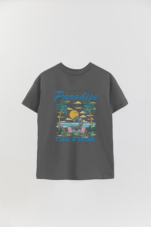 REMERA OVER ESTAMPADA SUNRISE IN PARADISE