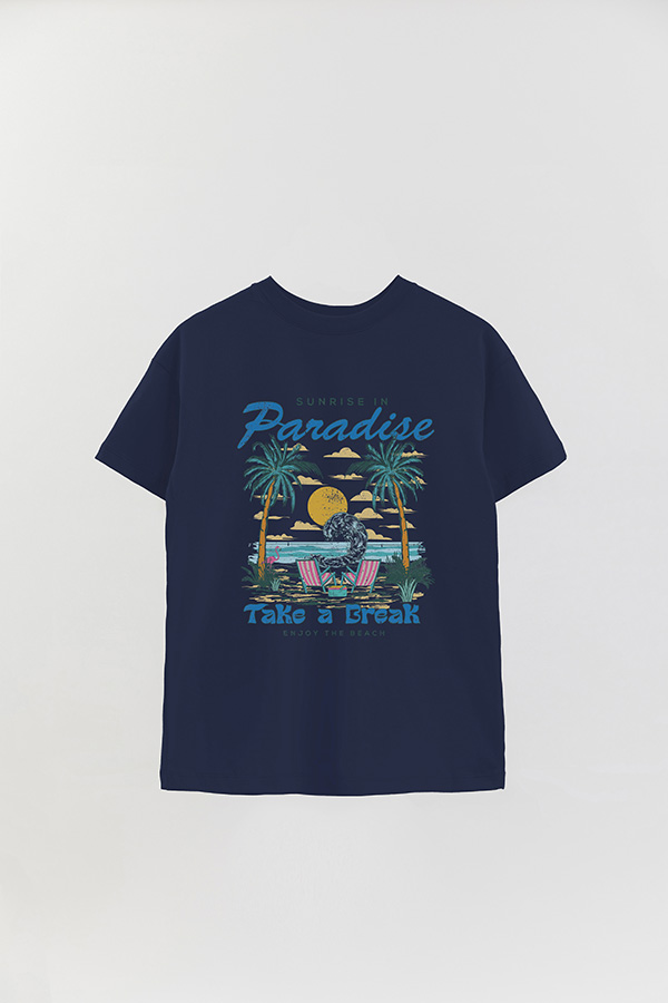 REMERA OVER ESTAMPADA SUNRISE IN PARADISE