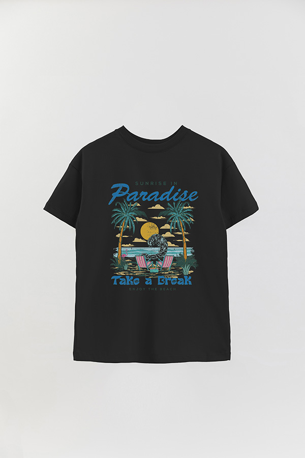 REMERA OVER ESTAMPADA SUNRISE IN PARADISE