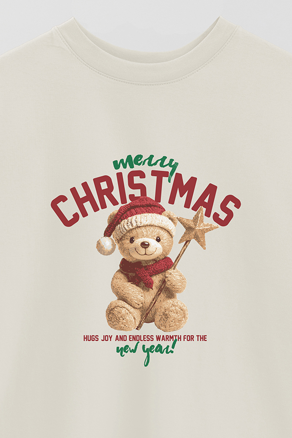 REMERA OVER ESTAMPADA TEDDY XMAS 15