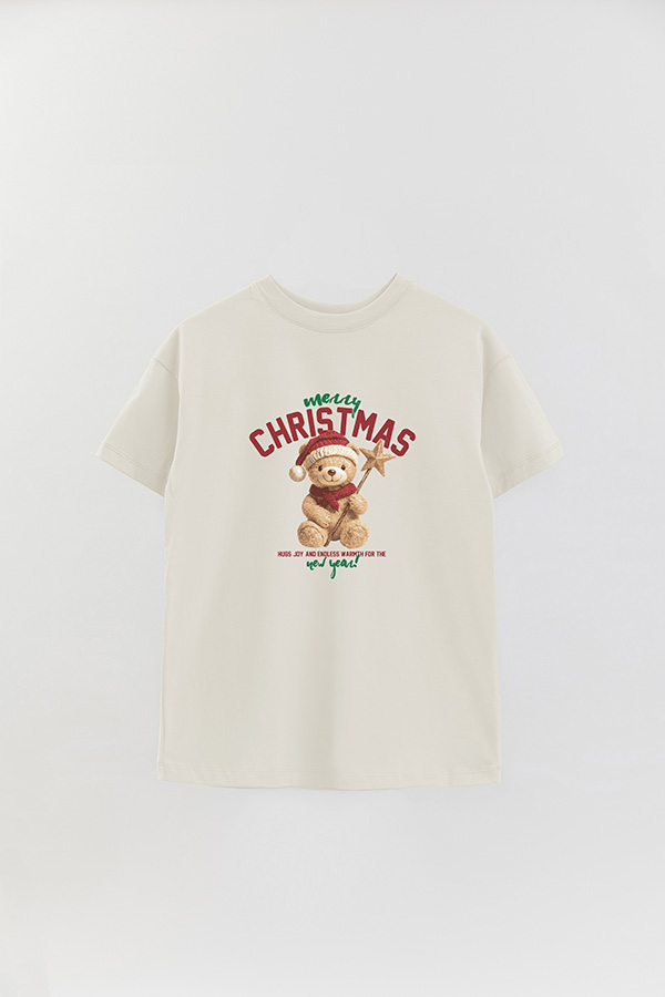 REMERA OVER ESTAMPADA TEDDY XMAS 15