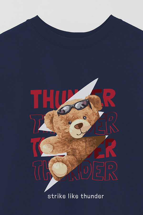 REMERA OVER ESTAMPADA UNISEX TEDDY THUNDER