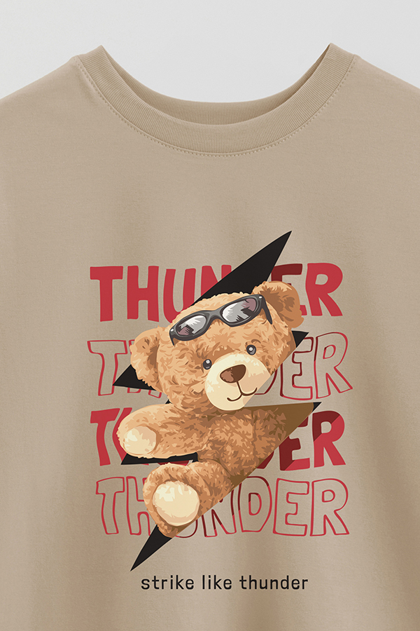 REMERA OVER ESTAMPADA UNISEX TEDDY THUNDER