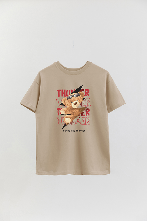 REMERA OVER ESTAMPADA UNISEX TEDDY THUNDER
