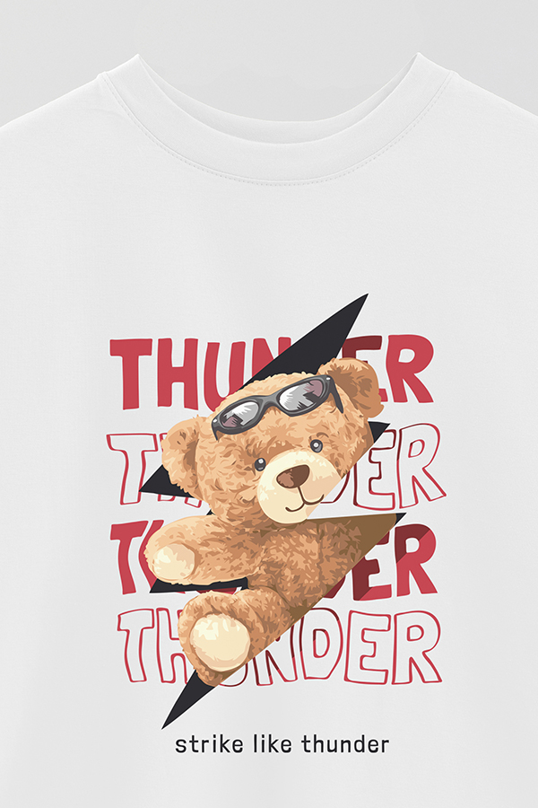 REMERA OVER ESTAMPADA UNISEX TEDDY THUNDER