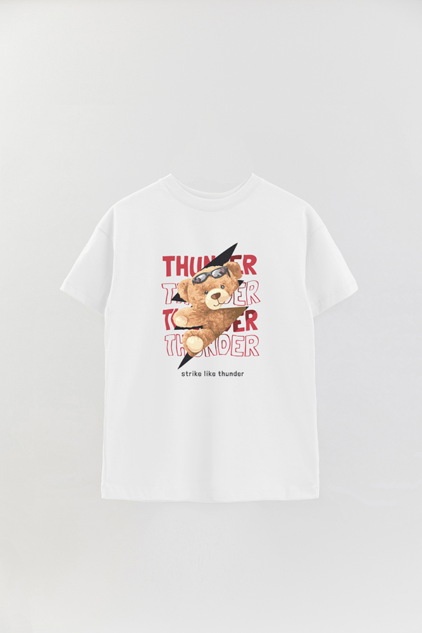 REMERA OVER ESTAMPADA UNISEX TEDDY THUNDER