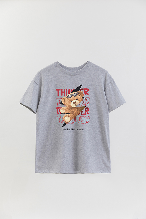 REMERA OVER ESTAMPADA UNISEX TEDDY THUNDER