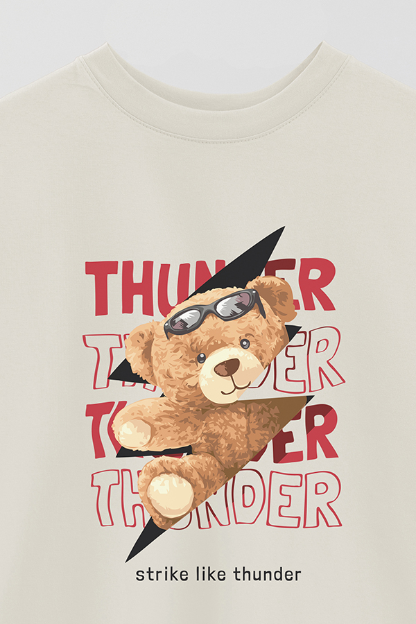 REMERA OVER ESTAMPADA UNISEX TEDDY THUNDER