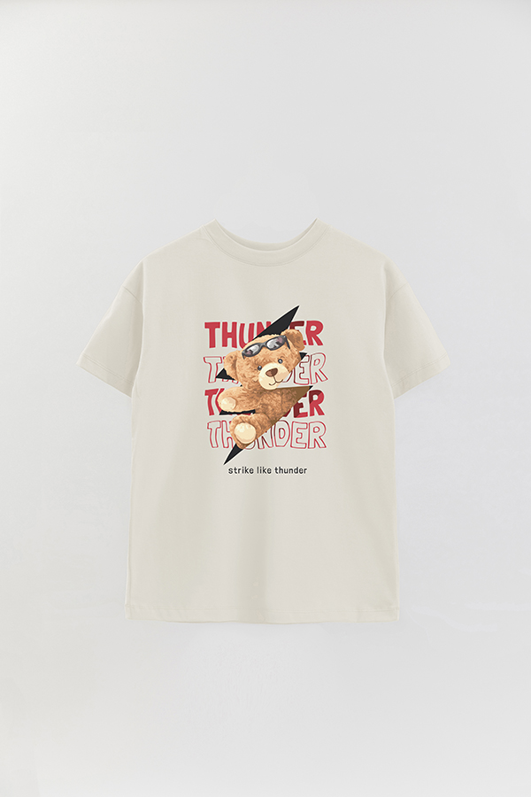 REMERA OVER ESTAMPADA UNISEX TEDDY THUNDER
