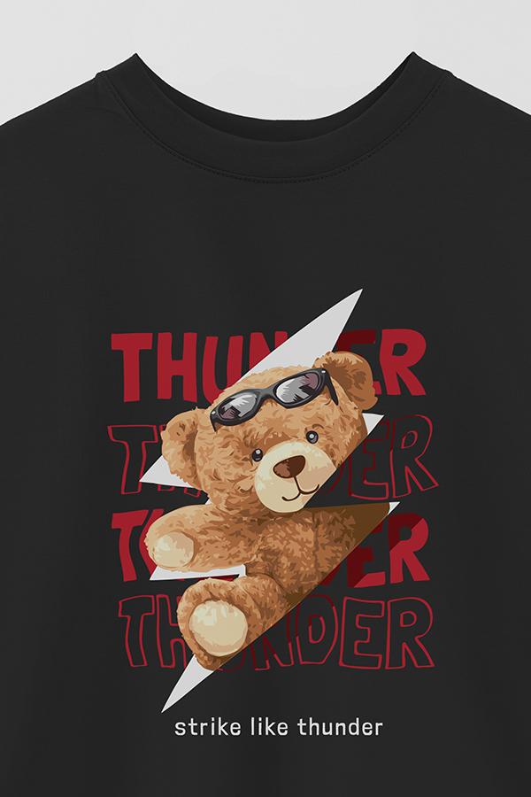 REMERA OVER ESTAMPADA UNISEX TEDDY THUNDER
