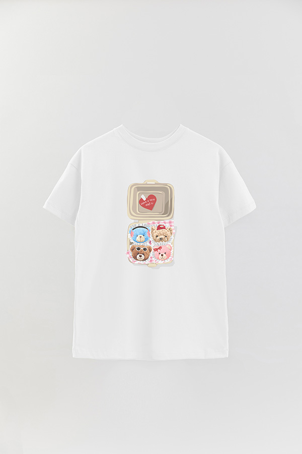 REMERA OVER ESTAMPADA UNISEX TEDDY SEND