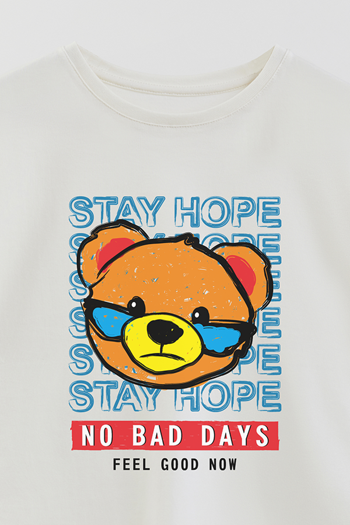 REMERA BOY OVER TEDDY STAY HOPE