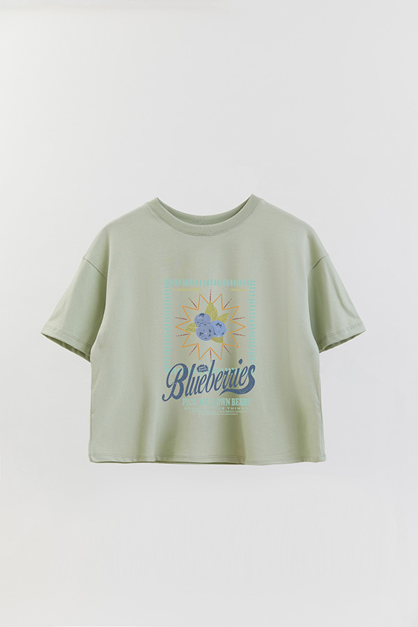 REMERA CROP ESTAMPADA BLUEBERRIES