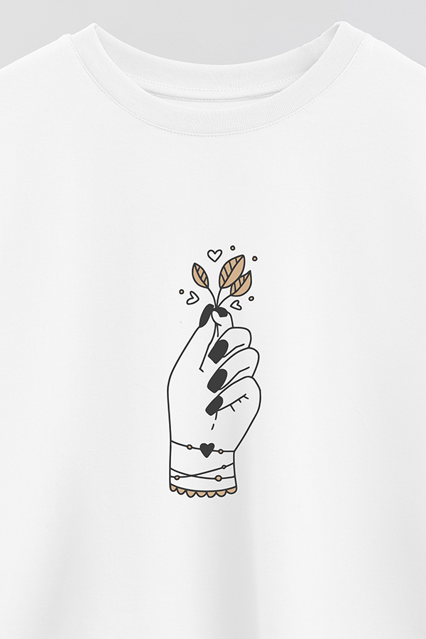 REMERA CROP ESTAMPADA HAND 3