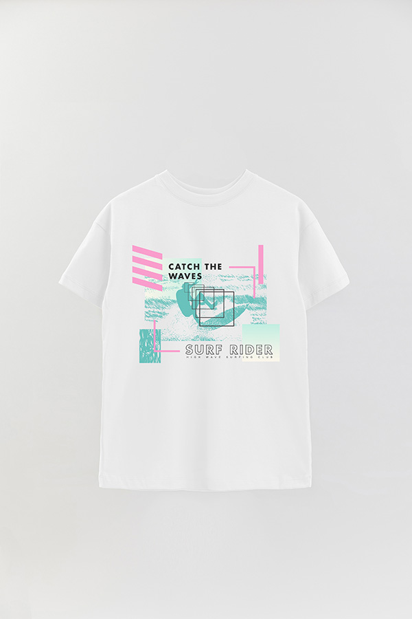 REMERA OVER ESTAMPADA SURF RIDERS