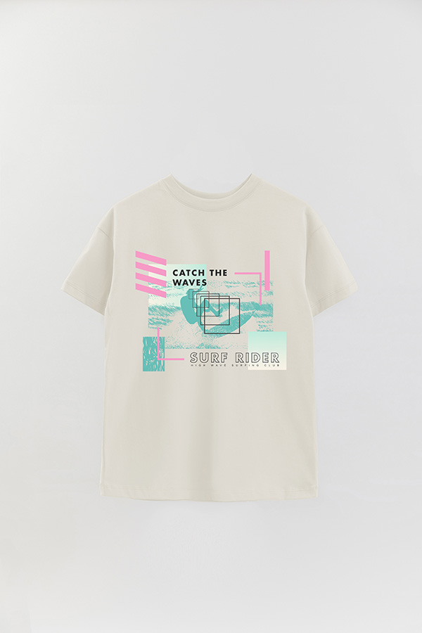 REMERA OVER ESTAMPADA SURF RIDERS