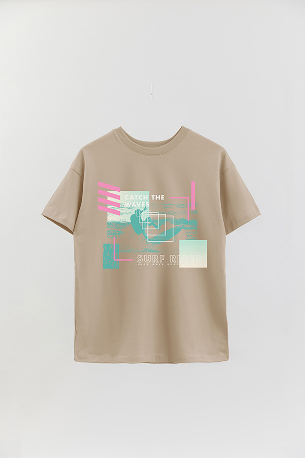 REMERA OVER ESTAMPADA SURF RIDERS