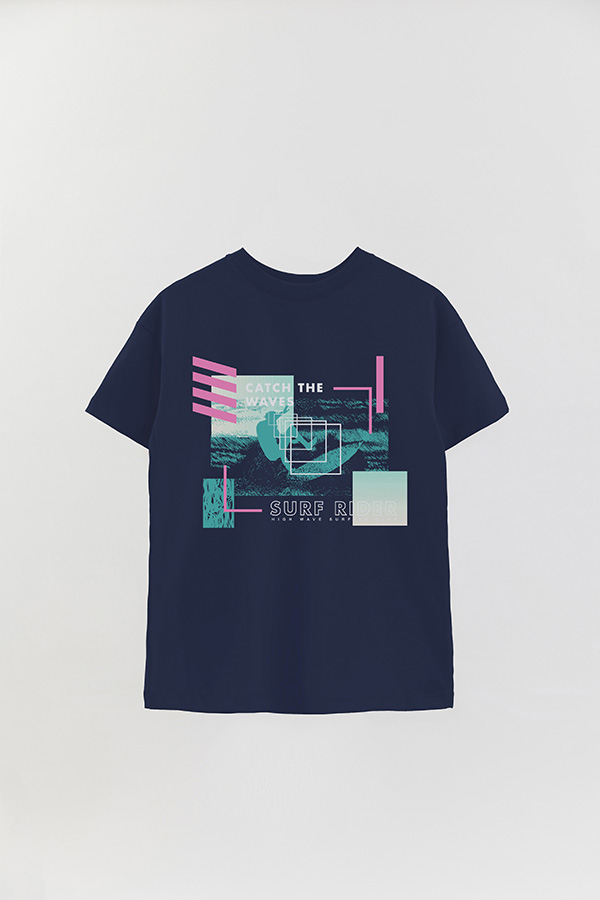REMERA OVER ESTAMPADA SURF RIDERS