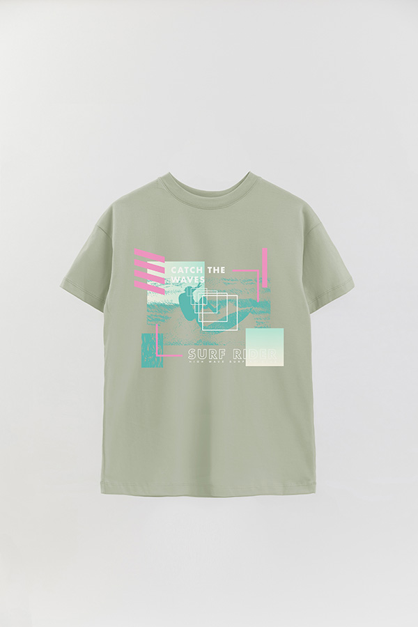 REMERA OVER ESTAMPADA SURF RIDERS