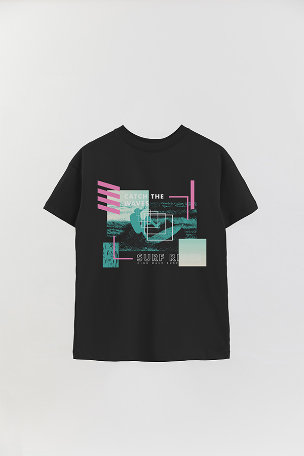 REMERA OVER ESTAMPADA SURF RIDERS