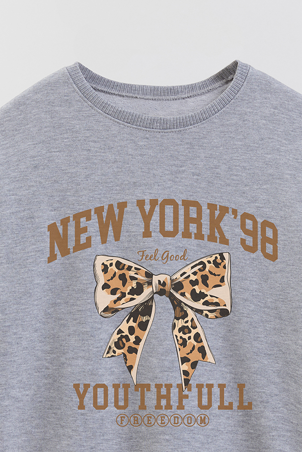 BUZO CREWNECK RUSTICO GIRL ICONIC PRINT NY 98