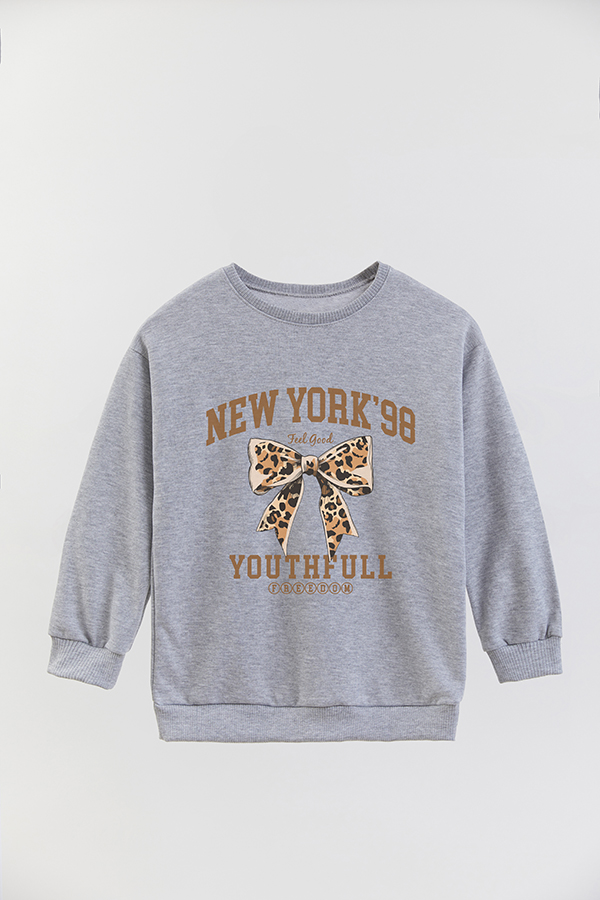BUZO CREWNECK RUSTICO GIRL ICONIC PRINT NY 98