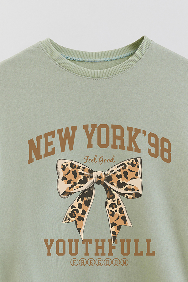 BUZO CREWNECK RUSTICO GIRL ICONIC PRINT NY 98