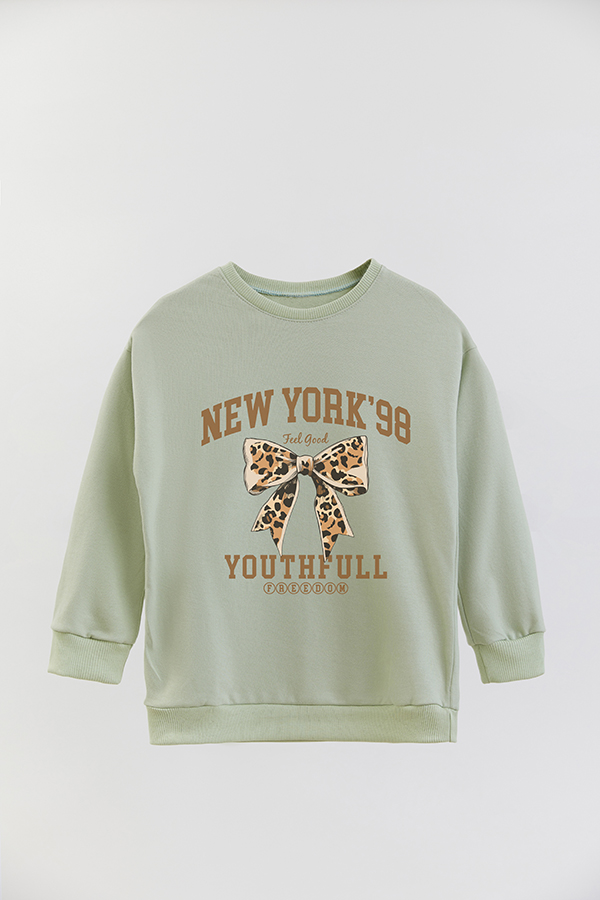 BUZO CREWNECK RUSTICO GIRL ICONIC PRINT NY 98