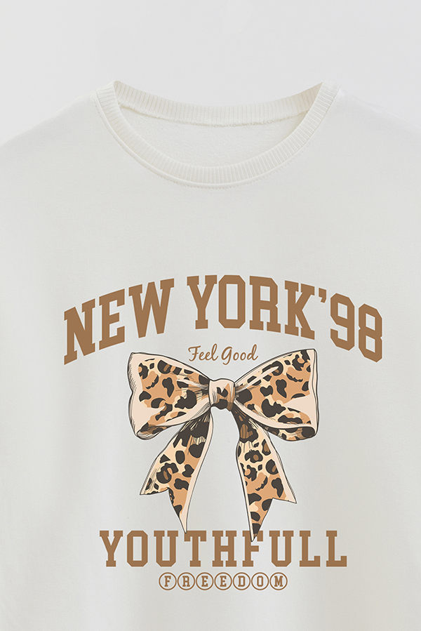BUZO CREWNECK RUSTICO GIRL ICONIC PRINT NY 98
