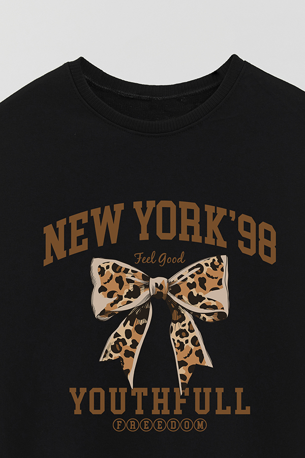 BUZO CREWNECK RUSTICO GIRL ICONIC PRINT NY 98