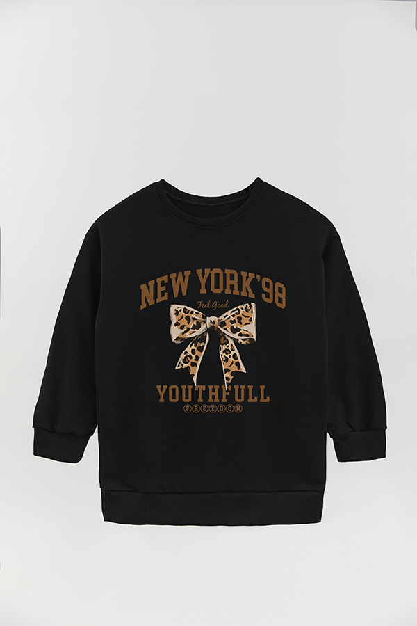 BUZO CREWNECK RUSTICO GIRL ICONIC PRINT NY 98