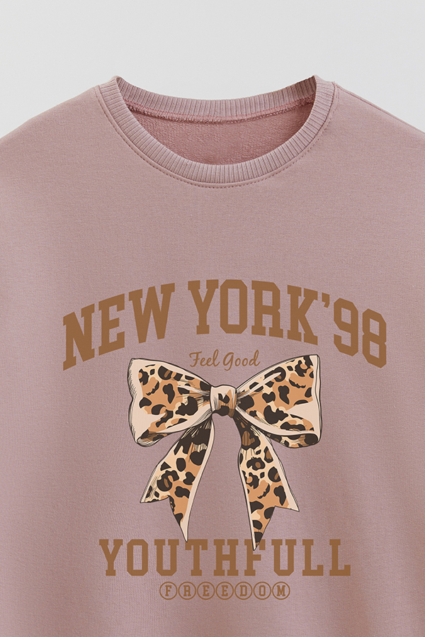 BUZO CREWNECK RUSTICO GIRL ICONIC PRINT NY 98
