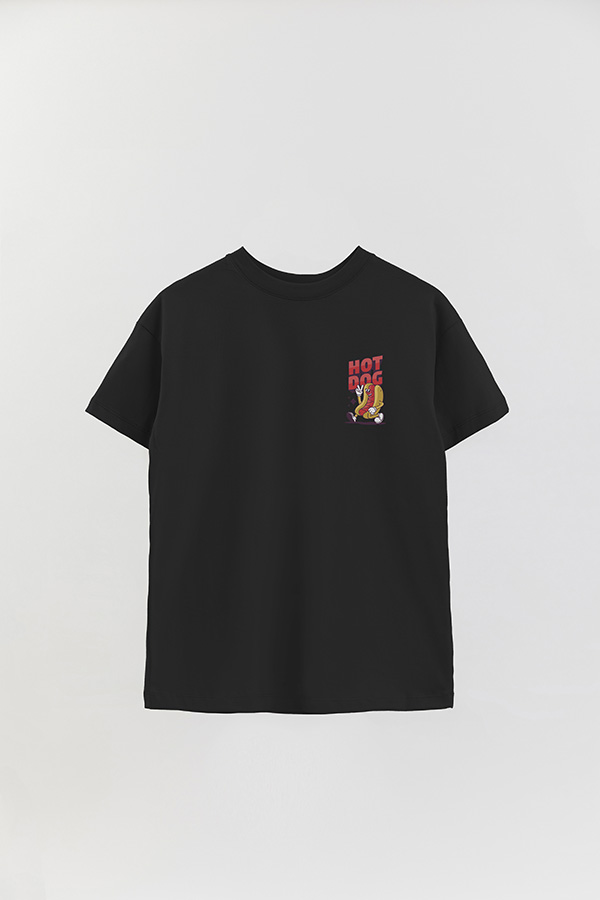 REMERA OVER FB CARTOON HOT DOG