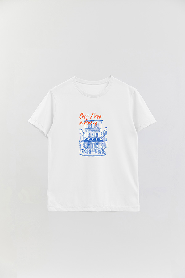 REMERA BASICA ESTAMPADA CAFE DAYS