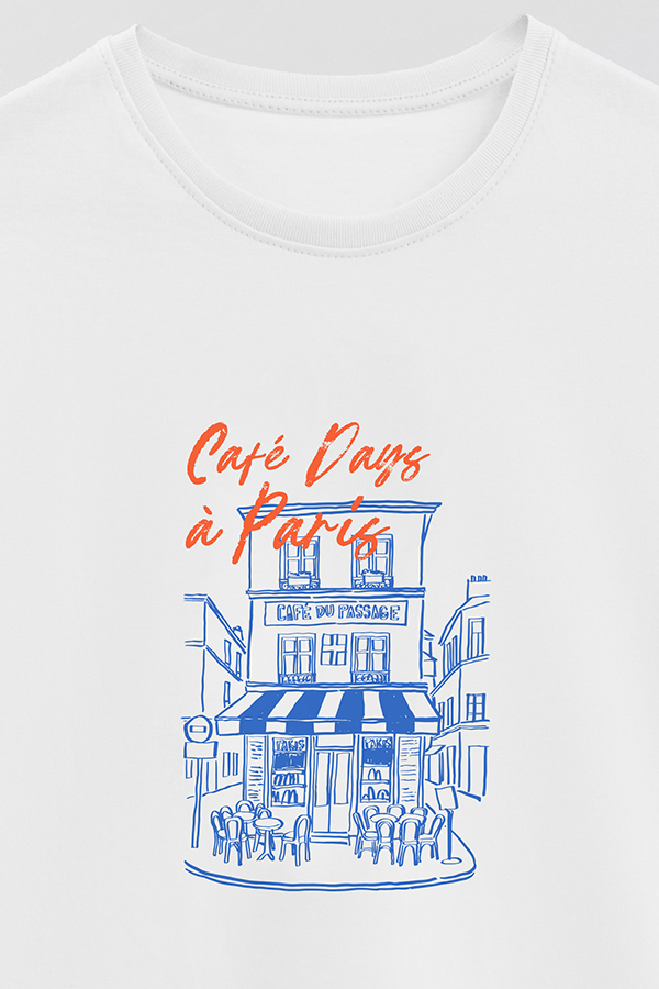 REMERA BASICA ESTAMPADA CAFE DAYS