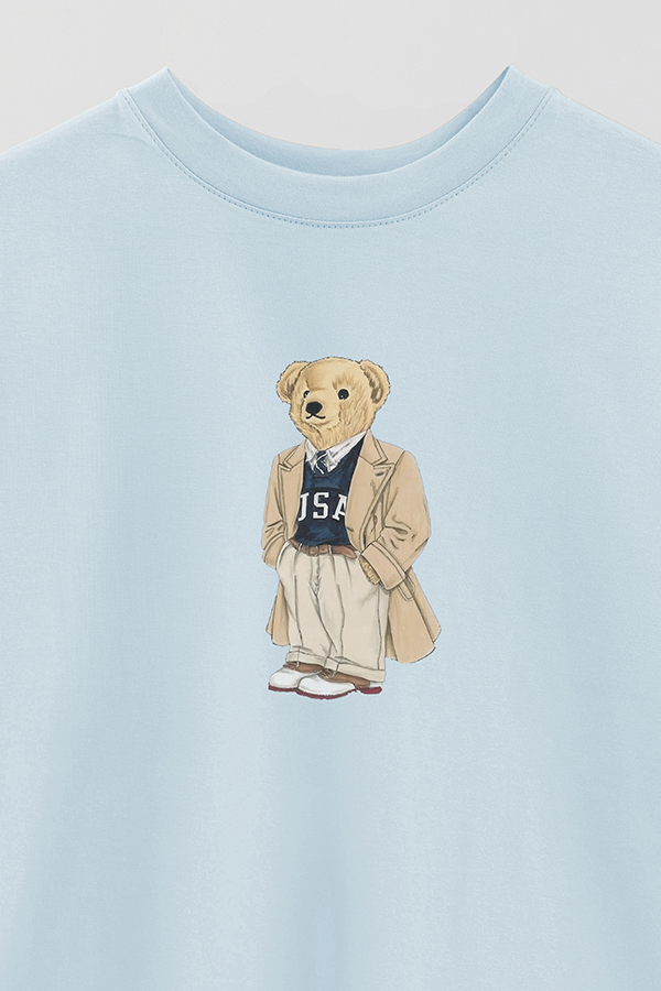 REMERA OVER ESTAMPADA UNISEX BEAR USA