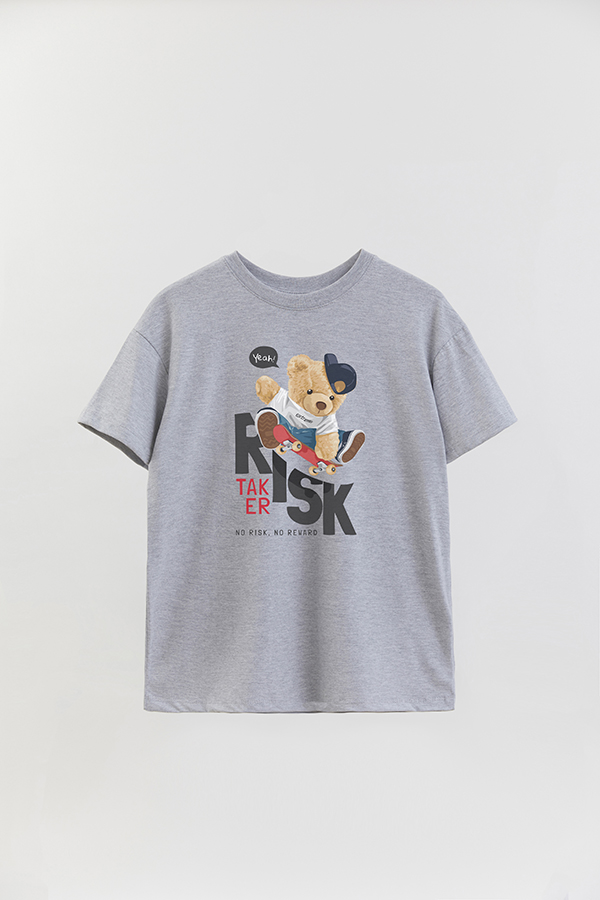 REMERA OVER ESTAMPADA UNISEX TEDDY TAKER RISK
